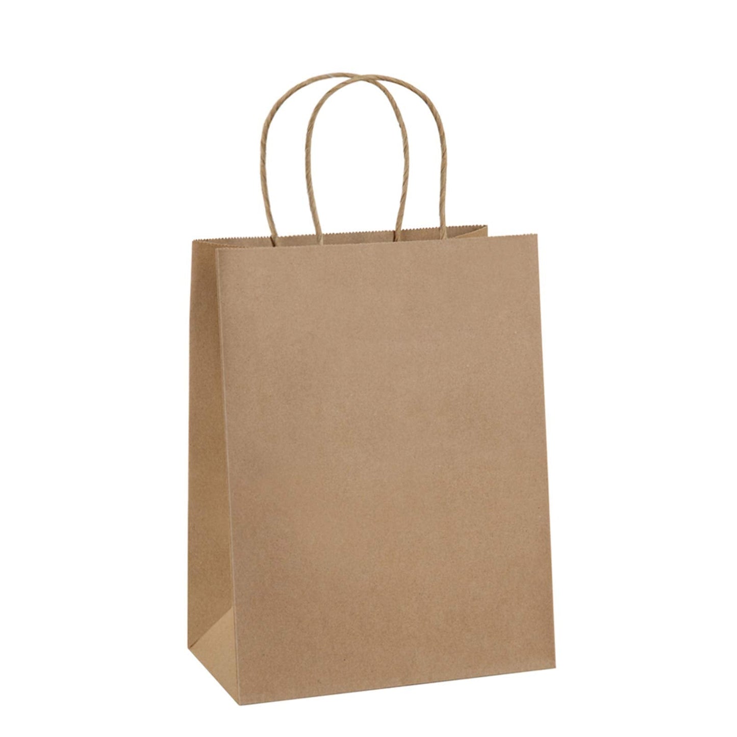 BagDream Gift Bags 8x4.25x10.5 100Pcs Brown Paper Gift Bags with Handles Bulk for Wedding, Party Favor, Grocery, Shopping, Retail, Merchandise Medium Kraft Paper Sacks