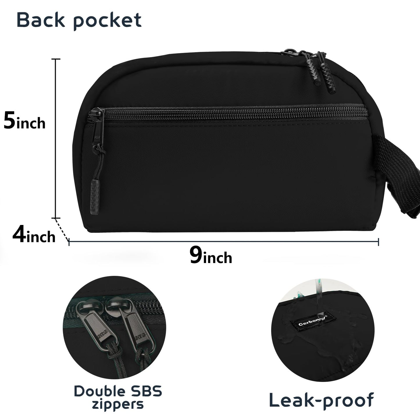 CERBONNY Small Cooler Bag Freezable Lunch for Work School Travel,Leak-proof Bag,Small Insulated For Kids/Adults,Freezer Bags,Freezable Snack Bag,Mini Fit Yogurt Black