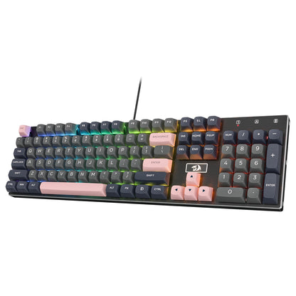 Redragon K556 PRO Upgraded Wireless RGB Gaming Keyboard, BT/2.4Ghz Tri-Mode Aluminum Mechanical Keyboard w/No-Lag Connection, Hot-Swap Linear Quiet Red Switch