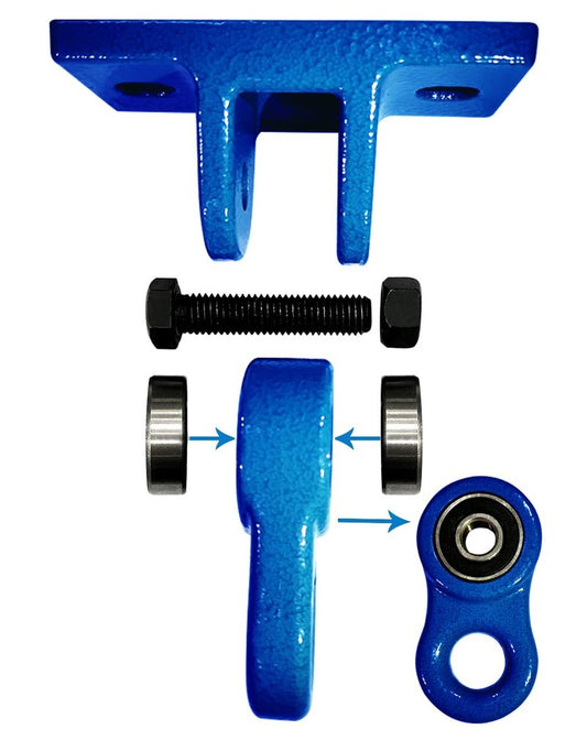 ABUSA Heavy Duty Blue Swing Hangers Screws Bolts Included Over 5000 lb Capacity Playground Porch Yoga Seat Trapeze Wooden Sets Indoor Outdoor 2 Pack