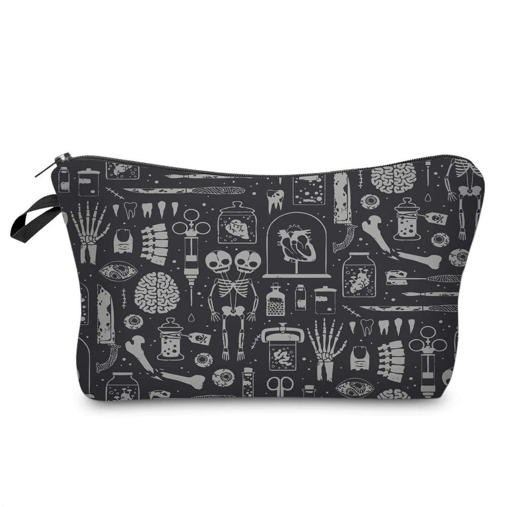 Deanfun Small Makeup Case - Cute and Waterproof Cosmetic Bag for Women(Happy Halloween D5-52254)