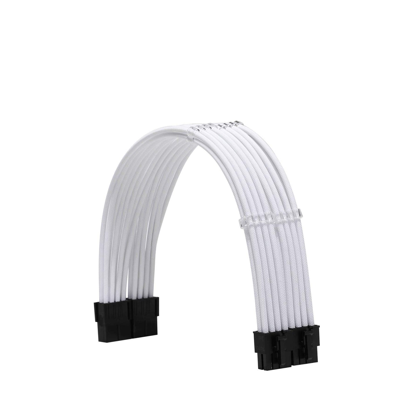 Formulamod Sleeve Extension Power Supply Cable Kit 18AWG ATX 24P+ EPS 8-P+PCI-E8-P with Combs for PSU to Motherboard/GPU (White)