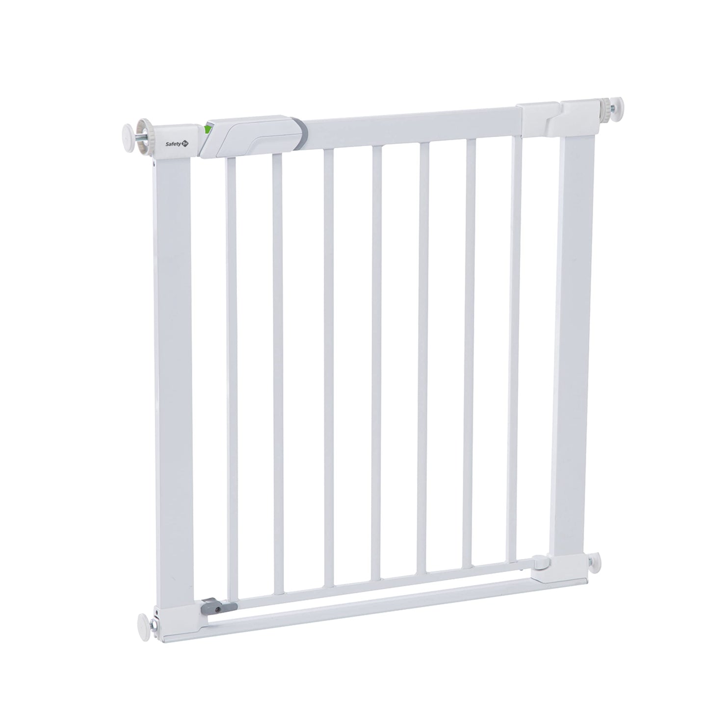 Safety 1st Flat Step Gate, Baby Stair Gate Pressure Fit, 73-80cm (max. 101cm), Ultra Flat Step-over Bar, "Keep Open" Baby Safety Gate, One-Hand Opening, No-Screw Installation (No Drilling), White