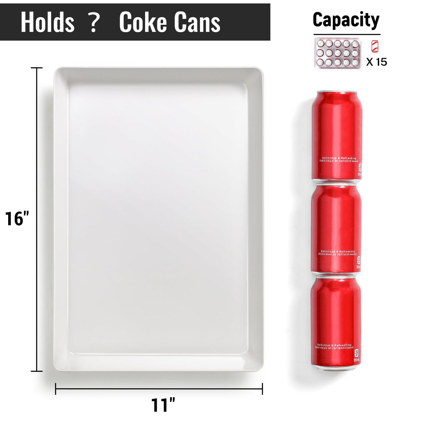 4-Pack Plastic 16" x 11" Large White Serving Trays Set - Reusable Serving Platters for Cookie, Appetizer, Charcuterie, Snack, Dessert, Party Food Display - Stackable Kitchen CounterTop Tray, BPA Free