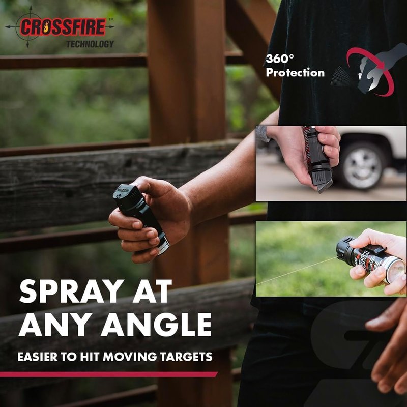 SABRE Crossfire Pepper Gel - Max Police Strength OC | Deploys At Any Angle, 1.5 fl oz