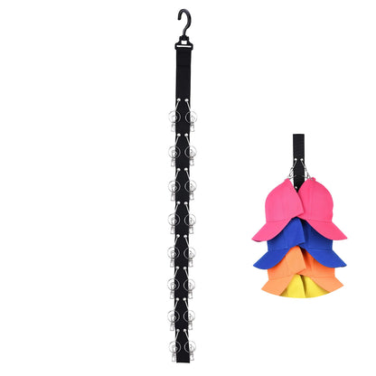 Closet Hanging Cap Organizer, 16 Baseball Cap Rack, Closet Hook Cap Holder Hat Storage Organizer - Keep Hats Cleaner Than a Hat Rack (1 Pack)