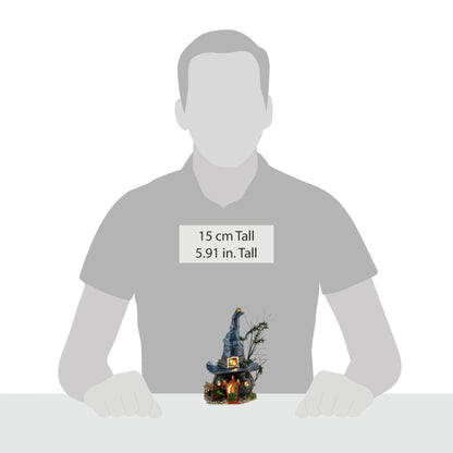 Department 56 Ceramic Snow Village Halloween Witch Hollow Toads and Frogs Witchcraft Haunt Lit House, 5.91 Inch, Multicolor