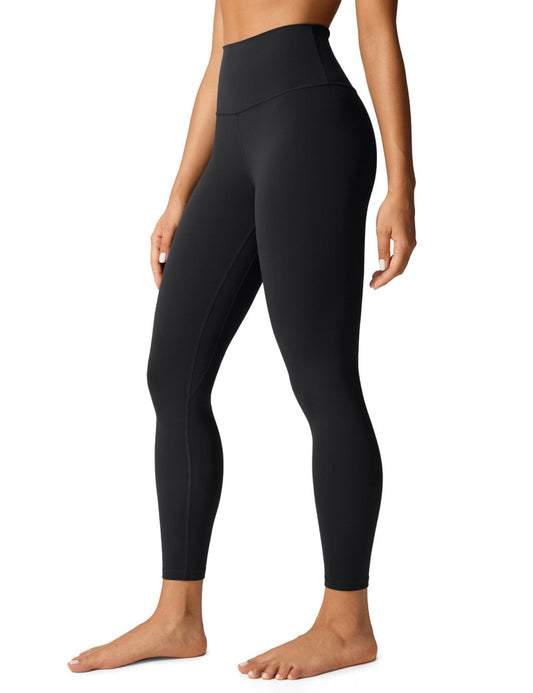 CRZ YOGA Butterlift Workout Leggings 25" - High Waisted Pilates Gym Athletic Womens Yoga Pants Buttery Soft Black Small