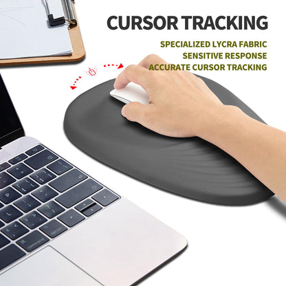 Hokafenle Ergonomic Mouse Pad Wrist Support, Terraced Slope Carpal Tunnel Wrist Pad for Mouse with Unibody Memory Foam, Wrist Rest Pain Relief Mousepad (Dark Grey, 11.8x7.9 in)