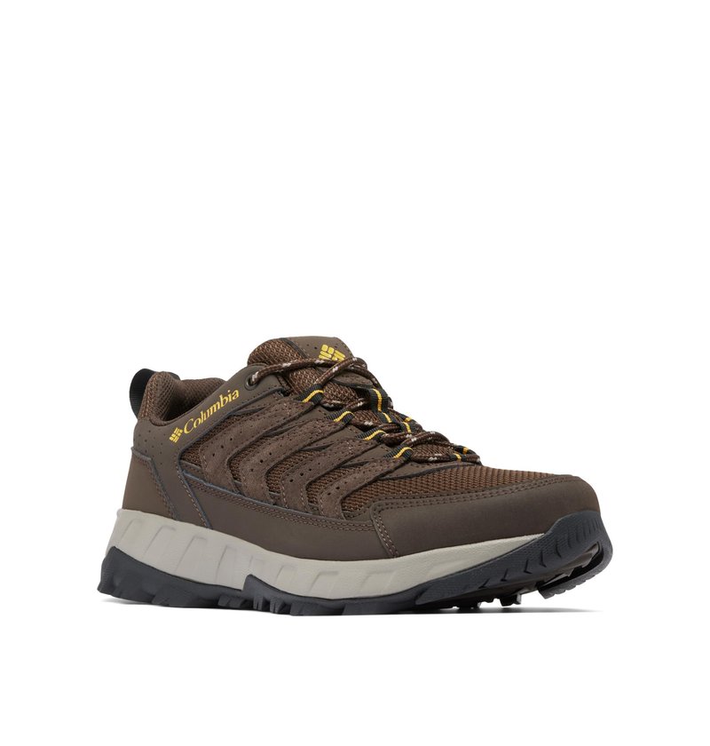 Columbia Men's Strata Trail Low, Cordovan/Golden Yellow, 11.5