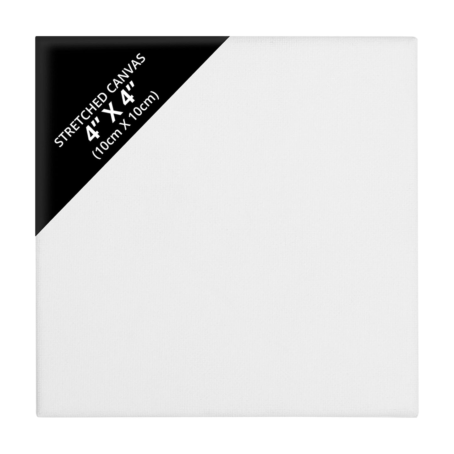 Belle Vous Blank Canvas (24 Pack) - 10 x 10cm (4 x 4 inches) - Pre Stretched Canvas Panel Boards - Suitable for Acrylic and Oil Painting Also for Sketching and Drawing