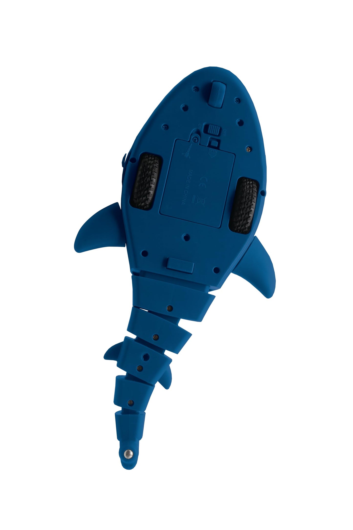 LEXIBOOK - Crazy Shark - Remote Control Shark, Up to 5 km/h (3mph), Automatic hunt and dance modes, programmable, Music effects, Blue, SHARK01