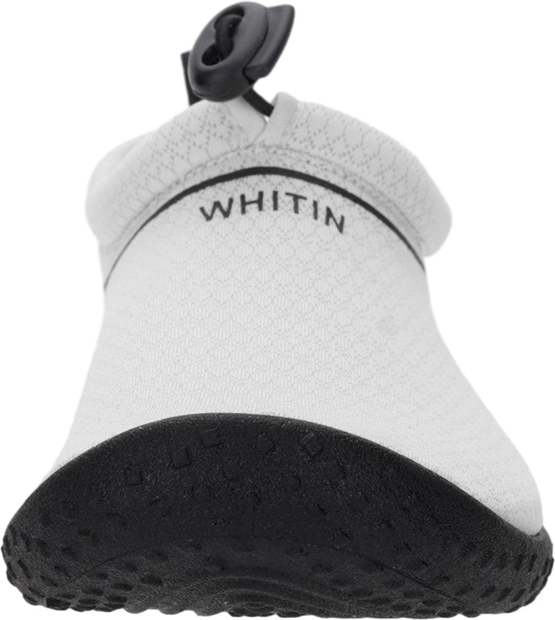 WHITIN Water Shoes for Women Aqua Barefoot Swim Sneakers Beach Minimalist Size 7 Lightweight Diving Surfing Boating Slip On Fishing Playa Athletic Grey 37