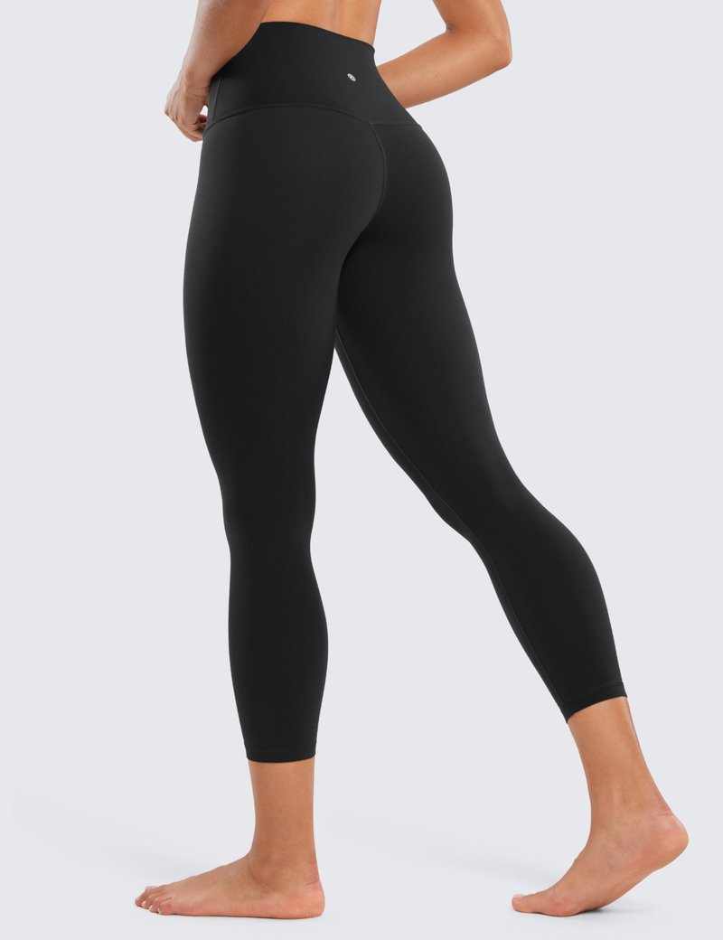 CRZ YOGA Butterluxe Yoga Capris Leggings 23'' - High Waisted Buttery Soft Workout Womens Lounge Pants Black Medium