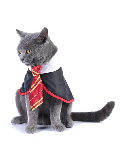 Impoosy Halloween Cat Costume Small Dog Wizard Pet Clothes Cute Apparel Puppy Shirts with Glasses (Large)