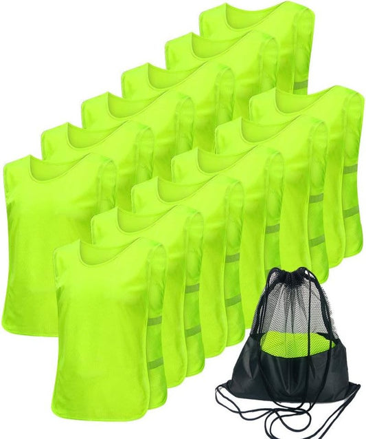 Adult Football Jersey - Adjustable Mesh Soccer Pinnies for Team Sports | Multiple Sizes & Colors