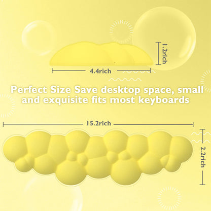 Gaming Keyboard Wrist Rest Pad,Memory Foam Keyboard Palm Rest, Ergonomic Hand Rest,Wrist Rest for Computer Keyboard,Laptop,Mac,Lightweight for Easy Typing Pain Relief (Yellow)