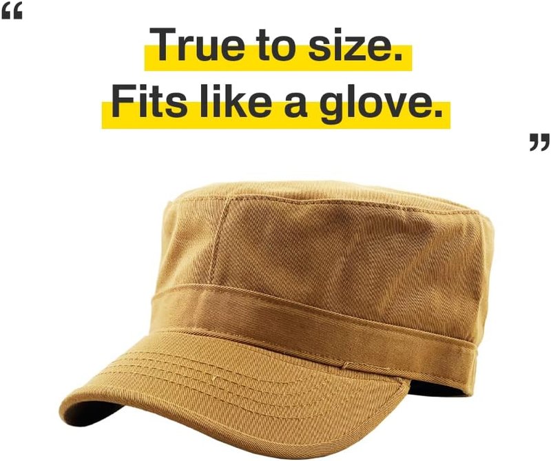 Cadet Army Cap - Everyday Military Style Hat with STASH Pocket | Versatile Unisex Design