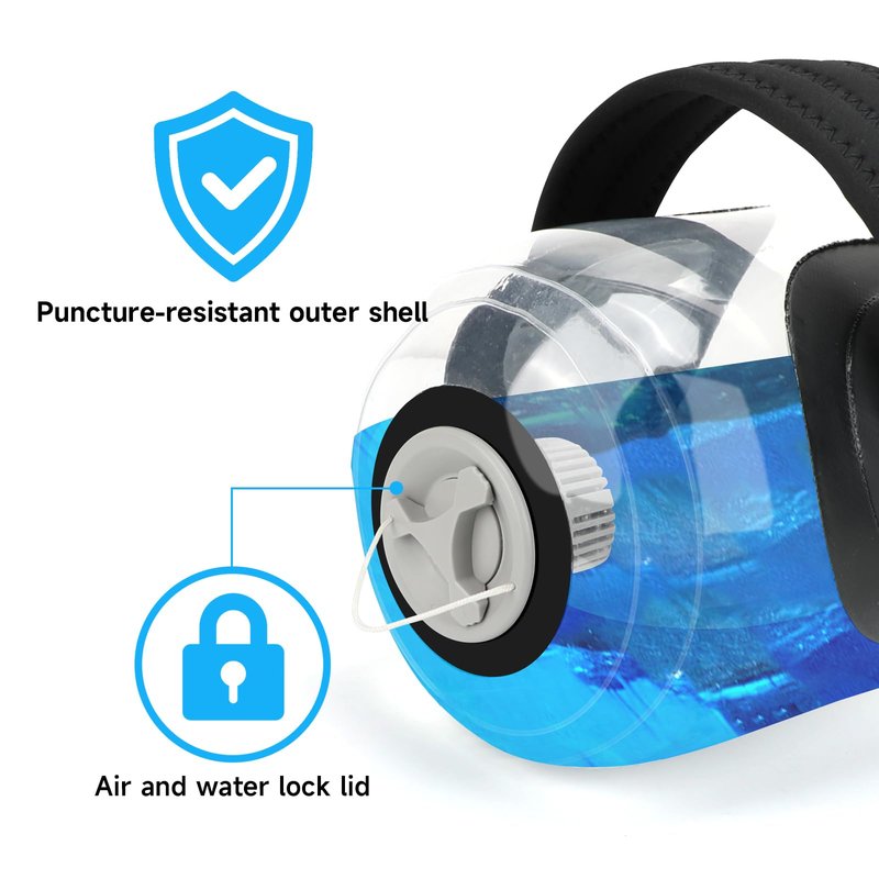 Adjustable Tidal Tank Aqua Water Bag Water Weight Portable Aqua Workout Bag for 33lbs Versatile Water Training aid Equipment Full Body Weight Exercise Equipment for Indoors and Outdoors