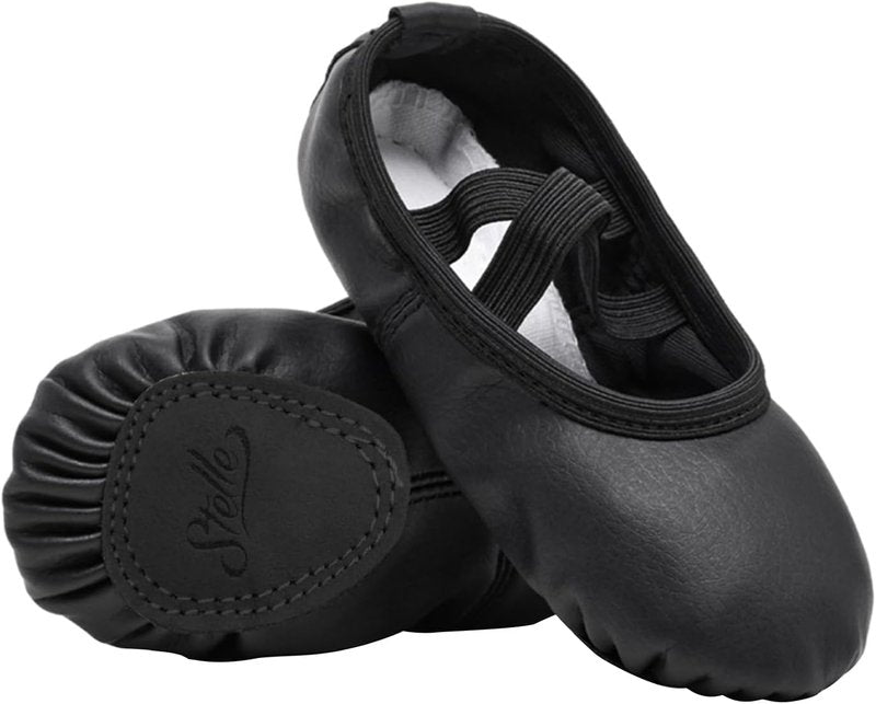 Ballet Shoes for Girls & Boys - Soft Leather Toddler & Kids Dance Slippers | Comfortable Fit