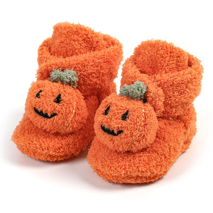QWZban Halloween Baby Booties Infant Newborn Boys Girls Slippers Warm Crib Sock Shoes Indoor First Walker Prewalker