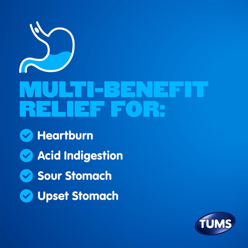 TUMS Chewy Bites Chewable Antacid Tablets for Ultra Strength Heartburn Relief, Mixed Fruit - 200 Count