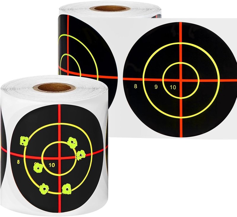 Shooting Targets - 3" Self-Adhesive Splatter Stickers | Reactive Paper for Airsoft, Rifle & Pistol Practice