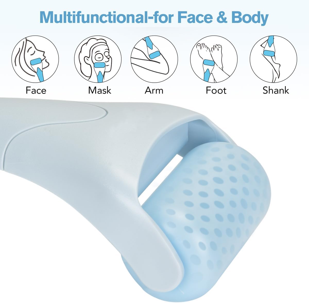 Fronnor Ice Roller for Face,Eyes,Women Gifts Idea,Therapeutic Cooling to Tighten Brighten Complexion and Reduce Wrinkles,Massager Under Eye Puffiness,Migraine and Pain Relidf (Haze Blue)