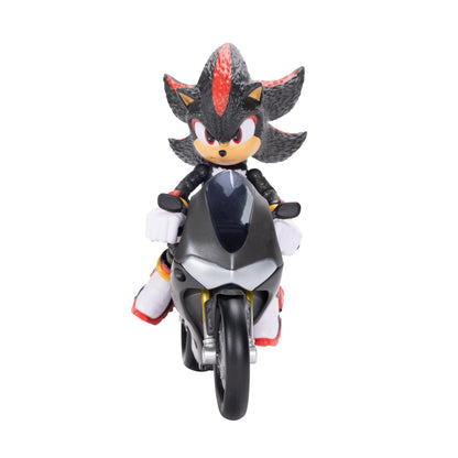 Sonic 3 MOVIE Sonic the Hedgehog Shadow Figure & Motorcycle by Jakks Pacific, Officially Licensed Movie Collectible, Stands 5” / 12.7 cm Tall, Premium Action Figure, Suggested for Ages 3+