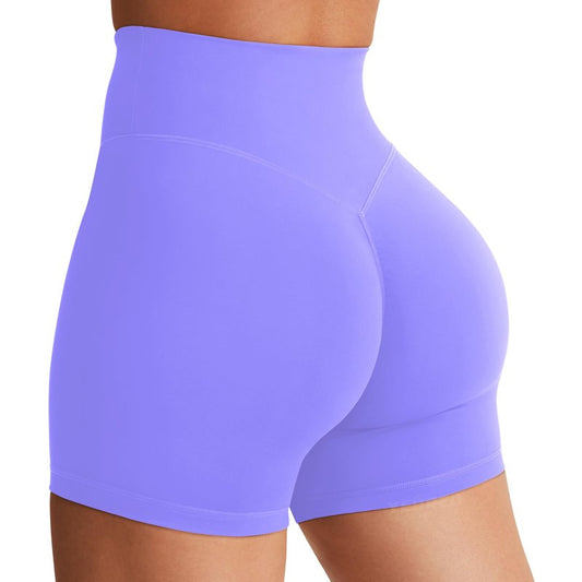 YEOREO Women's Biker Shorts 4.5" / 6" Workout Gym Shorts Craze High Waist Tummy Control Hidden Scrunch Running Yoga Shorts