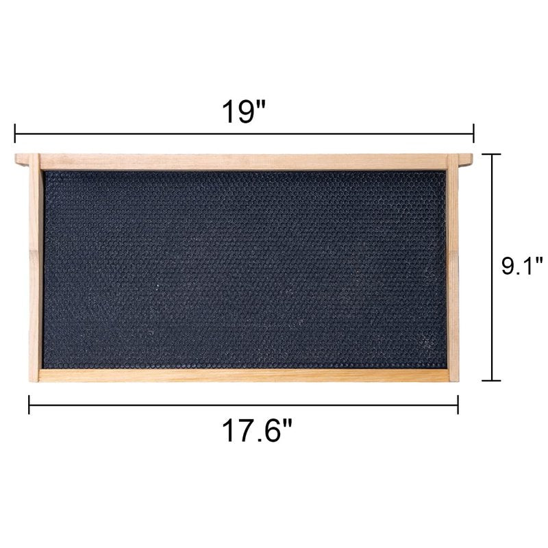 Honey Lake 10 Frame Langstroth Deep Brood Bee Hive Box Dipped in Beeswax, Sections of Wood for Beehives, Includes Beehive Frames and Waxed Foundations (Unassembled)