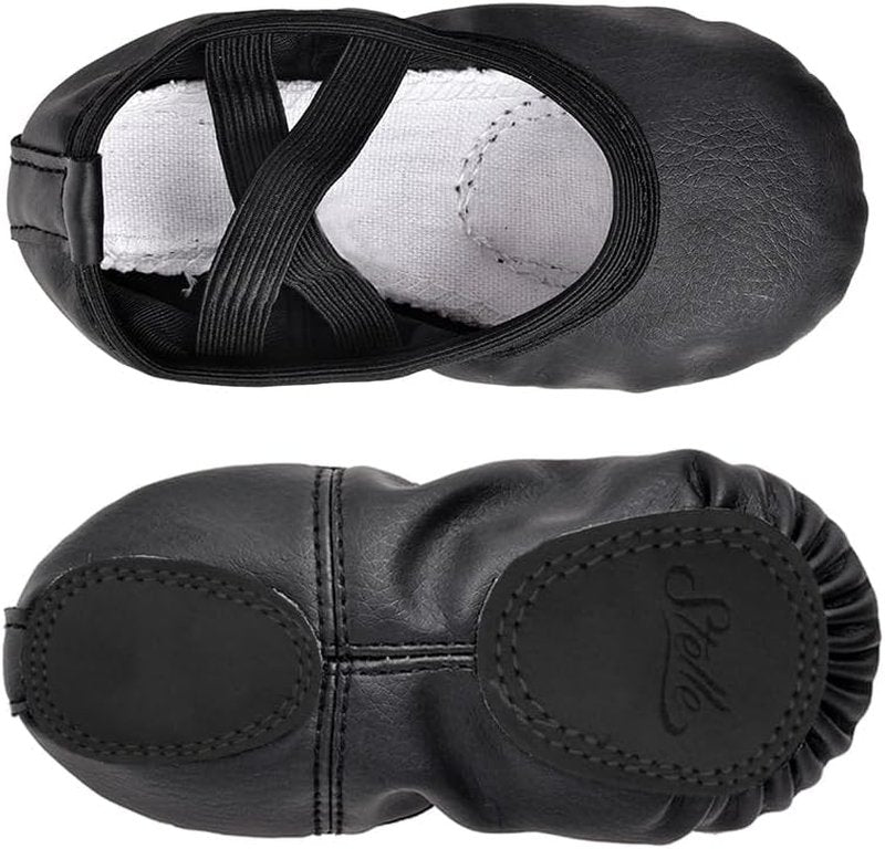Ballet Shoes for Girls & Boys - Soft Leather Toddler & Kids Dance Slippers | Comfortable Fit