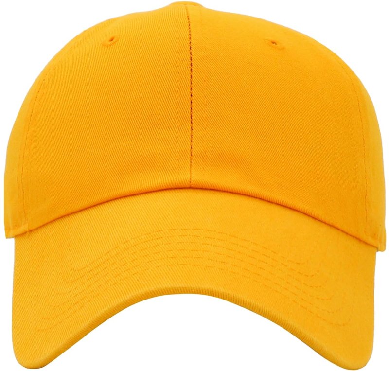 KBETHOS Classic Cotton Dad Hat Adjustable Plain Cap Polo Style Low Profile, Gold