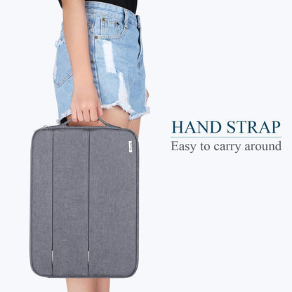 Voova Laptop Sleeve Case 13 13.3 Inch for MacBook Air 13 M1/M2/M3 2020-2024, MacBook Pro 13/14, Waterproof Slim Computer Bag Cover with Handle and Accessory Pocket, Grey