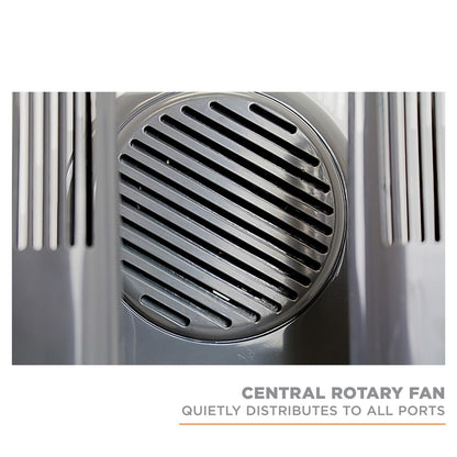 DryGuy Force Dry DX - Shoe, Boot, Garment & Gear Dryer - Convection Heating with Quiet Forced-Air Central Blower - 4 Drying Ports w/2 Extensions - Dries in 1-3 Hours - Heat/No Heat Switch & 3-Hr Timer