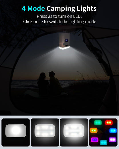 Air Pump for Inflatables Mini Air Mattress Pump Portable Electric Air Pump for Pool Floats,Swimming Rings, Sleeping Pads, Vacuum Storage Bags 5X with 5000mAh Battery & Light, USB Rechargeable