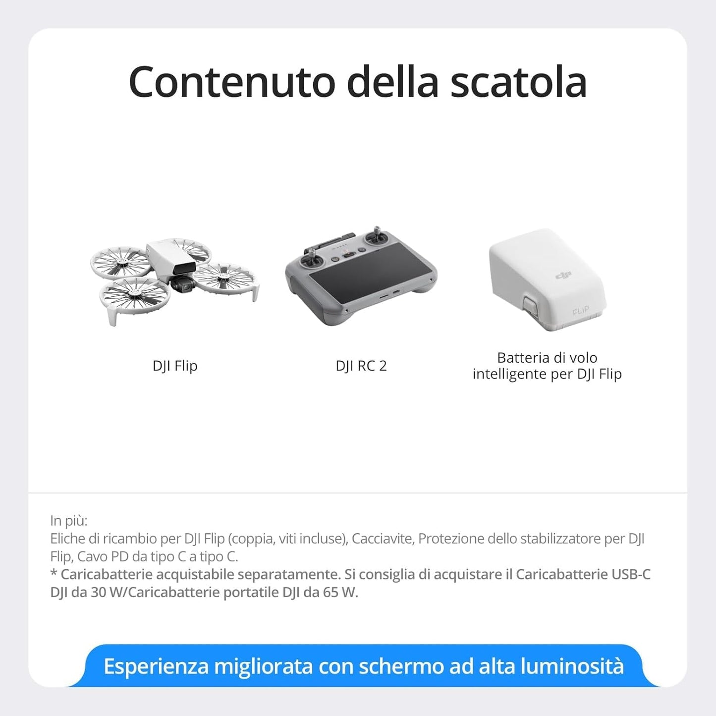 DJI Flip With RC 2 Screen Remote Controller, Follow Me Drone With 4K UHD Camera for Adults, Under 249 g, 3-Axis Gimbal Stabilization, 44000ft/13km Video Transmission, Palm Takeoff, 31-Min Flight Time