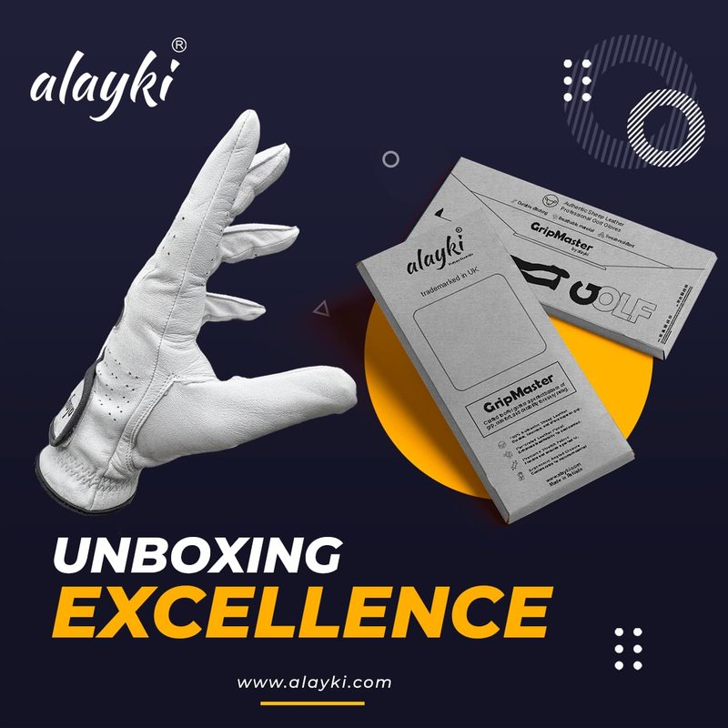 Premium Golf Glove for Left Hand - 100% Natural Sheep Leather - Superior Grip & Comfort - Lightweight, Breathable, Durable - Ideal for Golfers of All Levels - Flexible Fit for Men & Women (Large)