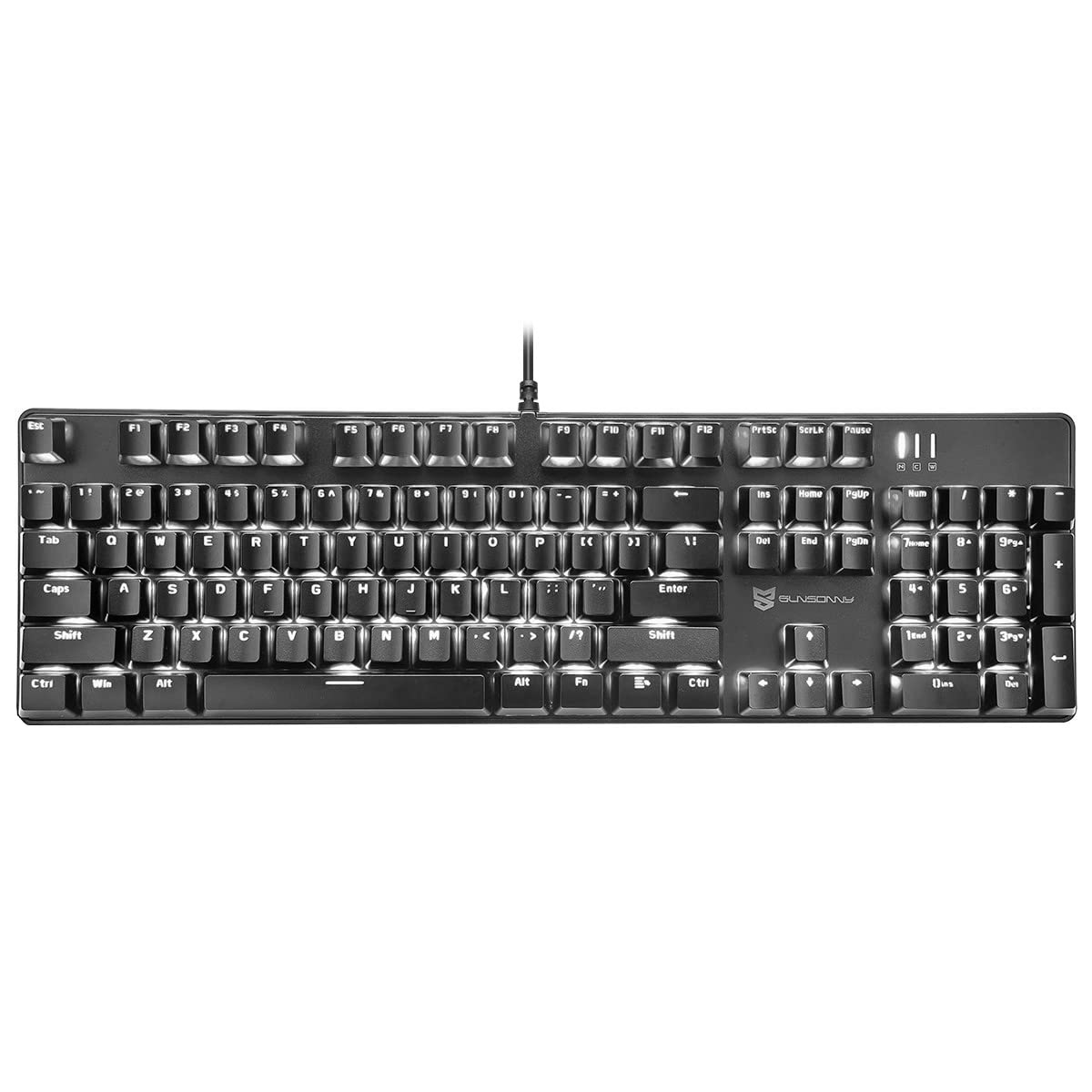 Ice Box Keyboard Ice Blue Backlit Mechanical Keyboard with Brown Switches and 104 Keys ...