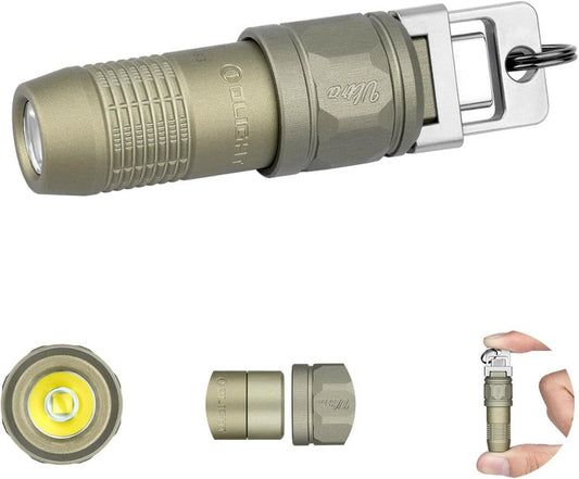 OLIGHT Ultra Rechargeable EDC Flashlight - 80 Lumens Mini LED Keychain Light | Olive Green for Everyday Carry