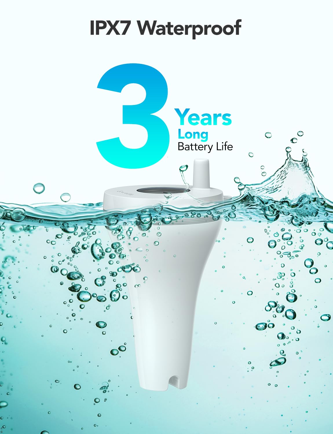 GoveeLife Wireless Pool Thermometer with App Remote, WiFi Digital Pool Thermometer Floating with IPX7 Waterproof, Notification Alert, Smart Swimming Temperature Monitor for Bath Tub, Aquarium, Hot Tub