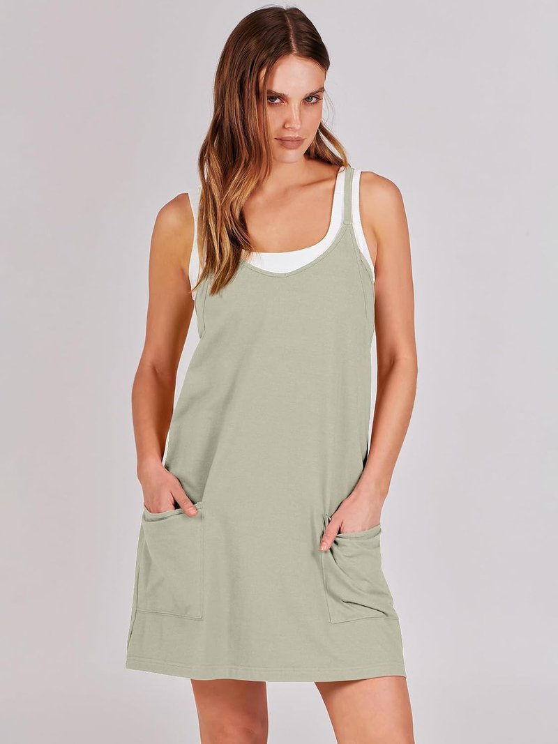 Women’s Athletic Tennis Dress - Summer Workout Mini Romper with Built-In Shorts | Travel & Vacation Ready