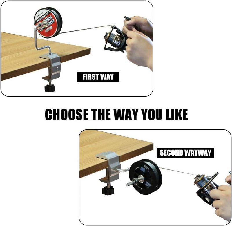 Fishing Line Winder - Adjustable Clamp Spooler Machine | Portable Multifunction Spooling Station