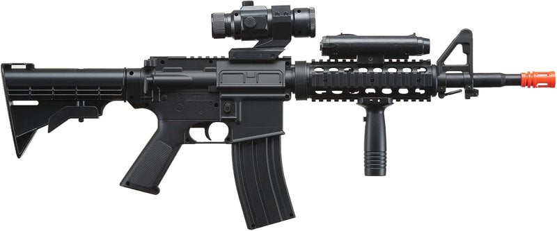 Airsoft M4 RIS Electric AEG Rifle - Full Automatic, Black | Battery & Charger Included