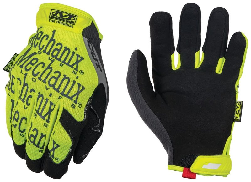Mechanix Wear Original Hi-Viz D5 Cut Resistant Gloves - For Construction - Breathable Work Gloves - Touchscreen Compatible - Synthetic Leather - Fluorescent Yellow - XX-Large