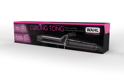 Wahl Curling Tong, Hair Styling Tool, Curling Wand, Ceramic Curlers for Shiny Curls, Corded Hair Curling Wand, Swivel Cord, Quick Heat, Cool Touch Tip, Barrel Clamp, 25mm