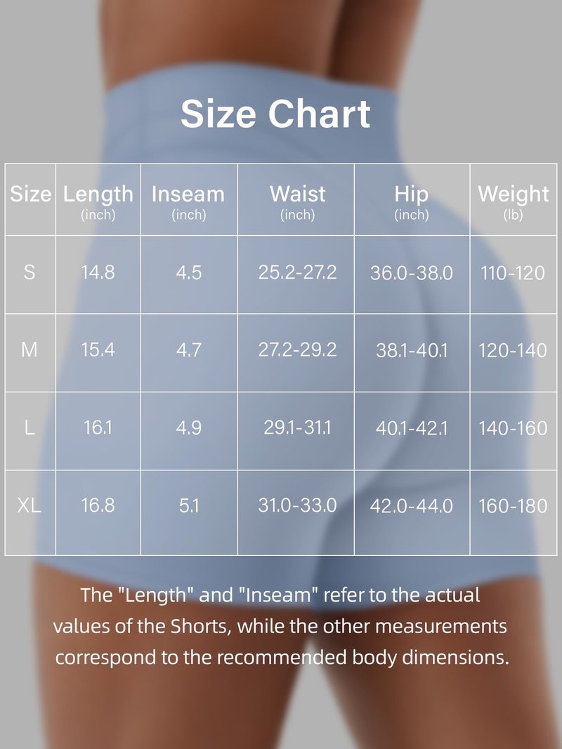 YEOREO Women Workout Yoga Shorts 4.5" No Front Seam Hidden Scrunch Almiy High Rise Buttery Biker Shorts Light Blue S