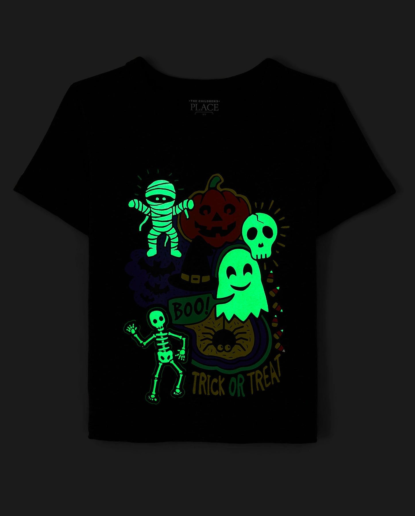 The Children's Place,Baby Boys,and Toddler All Holidays Short Sleeve Graphic T-Shirts,multipacks,Construction/Glow 2-Pack,3 Years