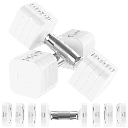 22LBS Adjustable Dumbbells Set, Adjustable Weight Dumbbells with 4 Levels 4.4lb, 6.6lb, 8.8lb, 11lb, Hand Weights Sets for Women/Men Home Gym Full Body Workout
