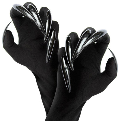 OLYPHAN Cat Claw Gloves Black Costume Accessories for Women - Long Nail/Claw Naughty Animal Glove for Halloween Accessory Carnival Mardi Gras Kit Cosplay